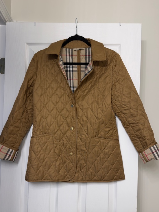 Burberry Jackets & Blazers - BURBERRY Quilted Brown Women's Jacket with Plaid Lining